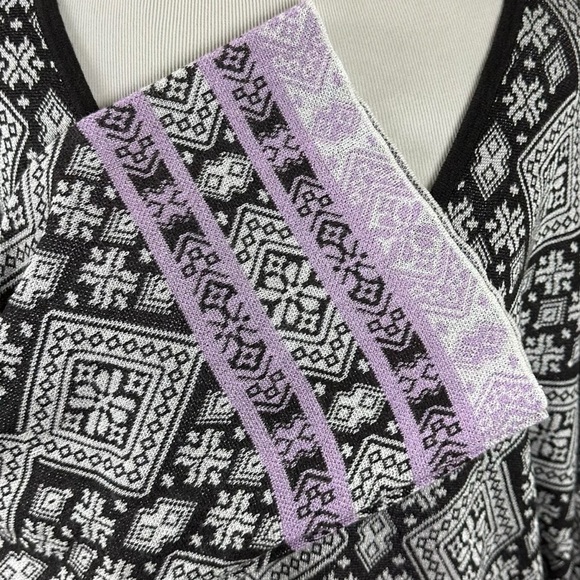 Free People Retro 70s Bohemian Poncho Sweater Tunic Top Fringe Small Oversized - Picture 10 of 16